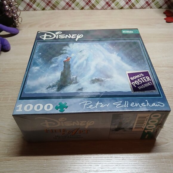 NWT Peter Ellenshaw Disney Fine Art 1,000 Pc Jigsaw Puzzle Mickey's Dream - Picture 10 of 13